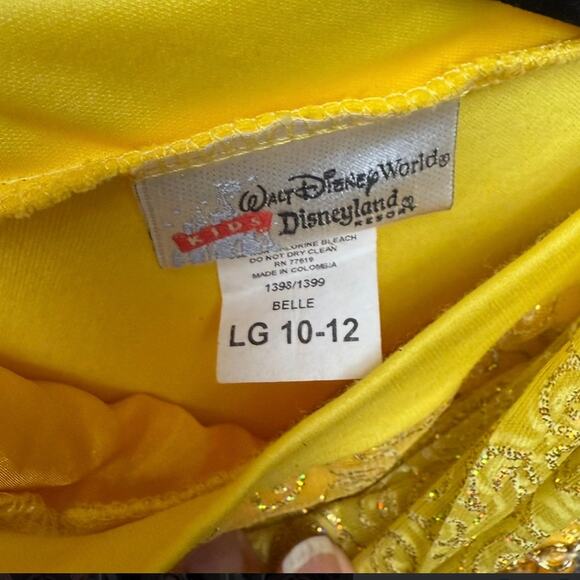 Deluxe Disney Belle Dress Beauty and The Beast ball Gown Princess Size L10-12 - Picture 8 of 8